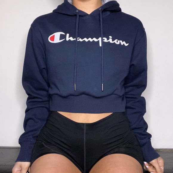 Champion Tops - CHAMPION Crop Hoodie